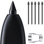 5 PCS Soft Tips/Nibs Compatible with Galaxy S24 Ultra S Pen Nibs Replacement Soft Nibs [0.7mm] [4096 Pressure Sensor] Galaxy S24U Pen Nibs (S24 Black*5)
