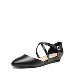DREAM PAIRS Pointed Toe Low Wedge H