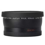 STYLEHEAVEN 52mm 0.45X Wide Angle & Macro Lens for Nikon Canon Compatible With Sony DSLR DC Camera 18-55