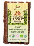 Jiva Organic Jaggery Whole (Gur, Panela) 2 LB (908g) - Raw Wholesome Sugar / Organic Sugarcane