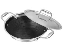 Vinod Platinum SAS Pro Extra Deep Kadai/Kadhai - 26 Cm. 3.7 Litre,Riveted Sturdy Handle (Induction and Gas Stove Compatible),5 Year Warranty - Aluminium, Non-Stick