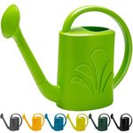 Plant Watering Can 1 Gallon, Long Spout Garden Watering Can for Indoor House Plants, Outdoor Watering Cans for Plant Garden Flower, Water Can for Outdoor Plants with Detachable Spray Head(Green)