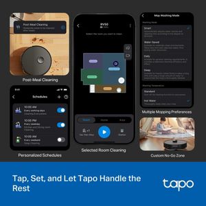 Tapo RV50 Pro Omni Robot Vacuum Cleaner with Mop – 15000Pa Suction, All-in-One Dock, Dual-Laser, Alexa