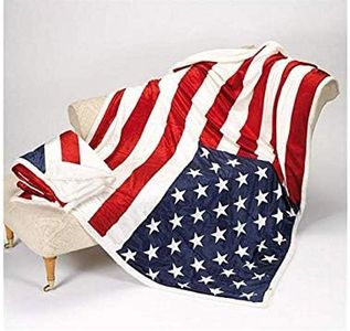 BIANCHERIAWEB Manta Cooper con Retro Cordero Dibujo Bandera USA