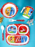 Servewell Melamine Kids Set (Plate, Fork & Spoon) Mickey (Set of 5pcs)