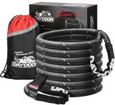 DAYDOOR Kinetic Recovery Rope, Recovery Rope, Kinetic Tow Rope, Extreme Duty 30% Elasticicty Energy Snatch Rope,1" x 30ft