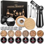 Whiskey Smoker Kit,Cocktail Smoker Kit with Torch-6 Flavors Wood Chips,Metal Kitchen Lighter(No Butane),Anti-Burn Smoker,Old Fashioned Drink Set,Birthday and Anniversary Bourbon Gifts for Men