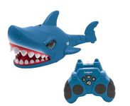 Lexibook - Crazy Shark - Remote Control Shark, Up to 5 km/h (3mph), Automatic hunt and dance modes, programmable, Music effects, Blue, SHARK01