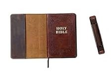 Personalized Leather cover for bible KJV, Custom leather bible case for holy bible book christian gifts for men women Z04-LBBC05S