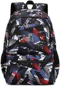 Octsky Kids Backpack for Girls Boys Elementary Primary Middle School Bags for Teens Childs Bookbags Cute Durable Travel Gifts, Geom Red