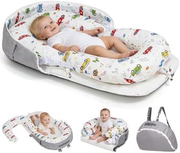 4-in-1 Baby Lounger for Newborns 0-24 Months, Portable & Foldable