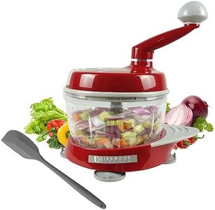 KIRKWOOD KITCHEN Multi-function Manual Food Processor Kitchen Meat Grinder Vegetable Chopper, Slicer Spinner Dicer for Fruits, Herbs, Lettuce, Salad & Foods