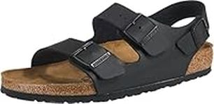 Birkenstock MILANO Birko-Flor Wide, Men's Slingback Sandals, Black, 8 UK (42 EU)