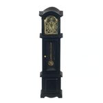 Dolls House Black Grandfather Clock Miniature Wooden Hall Furniture1:12 Scale