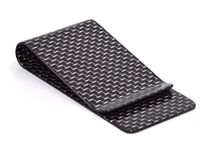 Medifier Carbon Fiber Money Clip Wallet Business Credit Card Cash Glossy Holder L Silver