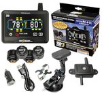 TST 770 Series TPMS - RV Tire Pressure Monitoring System with 4 Cap Sensors & 5" Color Touchscreen Monitor for Travel Trailers, Campers and Motorhomes