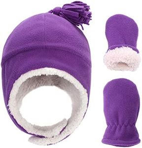 Brook + Bay - Toddler Hat & Glove Set - Toddler Mittens, Toddler Winter Hat - Baby Fleece Hat for Infant Kids - Baby Hat and Mitten Set