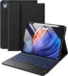typecase Keyboard case for iPad 10th Gen & New iPad 11th (A16, 2025), Multi Touch Trackpad & 7-Colors Backlit, Multi Viewing Angle, Pencil Slot, Magnetically Detachable Bluetooth Keyboard Cover