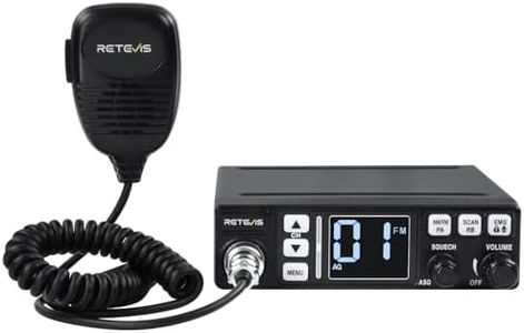 Retevis MB3 Dual-Mode AM/FM CB Radio, Public Address (PA) Function, Automatic Noise Limiter, 40-Channel Fixed-Mount, Easy to Operate, External Speaker Jack for Truckers Long Range