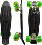 RIMABLE Complete 22 Inches Skateboard (3 Black Deck LED Wheel)