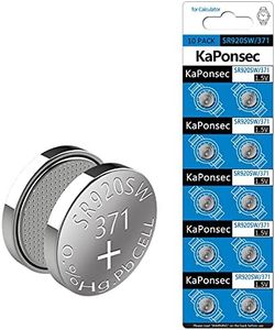 KaPonsec 10PCS 1.5V SR920SW 371 370 LR921 AG6 Silver Oxide Watch Battery