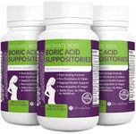 Boric Acid Suppositories - Helps Fight Against BV, Yeast Infections - Manages Odor - Promote pH Balance for Women Vaginal Health - Medical Grade Boric Acid (600mg) - 90-Day Supply + 21 Applicators