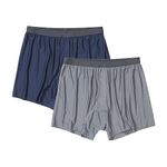 ExOfficio Men's Give-n-go 2.0 Boxer 2 Pack Shorts, Navy/Steel Onyx, L