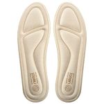 riemot Memory Foam Insoles for Men and Women,Replacement Shoe Inserts for Sports Shoes,Trainers,Sneakers,Work Boots, 5, Women Beige