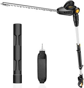 HEINPRO Pole Hedge Trimmer Cordless Compatible with Dewalt 20V MAX Battery, Hedge Trimmer with Extension Pole Up to 14-Feet Reach, 18-Inch Pole Trimmer for Hedge Trimming (Tool Only)
