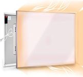 Coldfighting 350w Far Infrared Electric Panel Heater, Fits Under Desk/Wall Mounted/Ceiling Mounted, Eco Energy Efficient, White Standard Electric Radiators Frost, Safety Overheating Protection