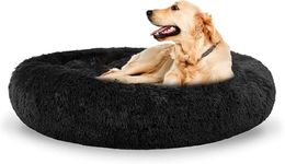 ZEXSAZONE Round Donut Comfortable Durable Both Sides usable and Washable Pet Bed | Cat Bed | Puppy Bed | Medium Size Pets Dog Bed | Large Dog Bed for Cats Puppies Labrador (Black, Large)