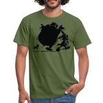 Spreadshirt Asterix & Obelix Walking with Idefix Men's T-Shirt, L, Military Green