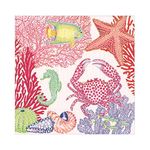 Under The sea Fish Crab Starfish Seahorse Entertaining with Caspari Paper Caspari Paper Luncheon Napkin 20 in Pack 33cm Square