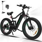 HITWAY Electric Bike 48V 15Ah, 750W 26" 4.0 Fat Tire, Electric Mountain Bike Electric Bike, Removable Lithium Battery, 7 Speed, up to 20MPH