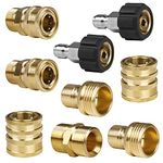 WOJET Pressure Washer Adapter Set, Quick Disconnect Kit, M22 Swivel to 3/8'' Quick Connect, 3/4" to Quick Release, M22 to M22 Convert