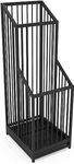 567766 Umbrella Stand/Rack Black Metal Umbrella Storage Bucket for Household Commercial Hotel Bank, with Detachable Drip Tray