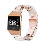 Ayeger Resin Band Compatible with Fitbit Ionic,Women Men Resin Accessory Band Wristband Strap Blacelet for Fitbit Ionic Smart Watch Fitness (Bubbly Nougat White)