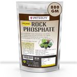 Unitedlys Organic Rock Phosphate Fertilizer 880GM | All Purpose Crushed Powder For Fruiting And Flowering Plants | Boost Bloom & Fruit