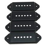 KAISH Pack of 4 Black Plastic P90 Dog Ear Pickup Covers Dog Ear Guitar Pickup Cover Pole Spacing 1-15/16"(49.2mm)