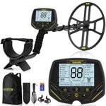 DD90 Professional Metal Detector with 14'' Large Double-D Waterproof Search Coil, High Sensitivity & Pinpointer Function, Metal Detectors for Adults with Backlight LCD Display