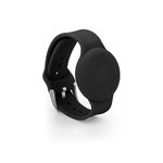 NQEUEPN Kids Wristband for Airtag, Waterproof Silicone Bracelet for kids Adjustable Soft Watch Band for airtag for Toddler Child GPS Tracking Tagging(Black)