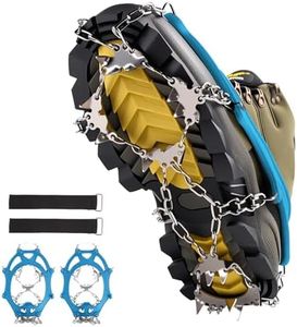 Pnosnesy Walk Traction Cleats,24 Spikes Crampons for Shoes,Ready Ice Cleats - Unisex with Durable Alloy Teeth for Outdoor Activities, Climbing Mountaineering,Walking,Hiking