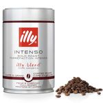 illy Intenso Coffee Beans, 100% Arabica Blend, Dark Roast, Intensity 7/9, Bold & Full-Bodied with Cocoa & Dried Fruit Notes, Suitable for Bean to Cup & Fresh Grinding, 250g