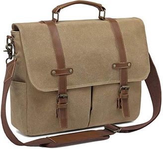 Laptop Messenger Bag for Men, Chasechic Canvas Mens Business Satchel Shoulder Bag Waterproof 15.6 Inch Laptop Briefcase