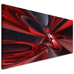 Wallfillers Red Abstract Modern Canvas Art Acabe - 1006-118x49cm