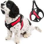 GOOBY Dog Harness - Red, Medium - Escape Easy Fit Patented Step-In Small Dog Harness - Perfect on the Go - No Pull Harness for Small Dogs or Cat Harness for Indoor and Outdoor Use