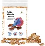 SunGrow Catappa Indian Almond Leaves for Betta Fish Tank Aquarium, 2” Water Conditioner Leaves, Leaf Also Suitable for Shrimp, Goldfish, Guppy and Frogs, 50 Pieces