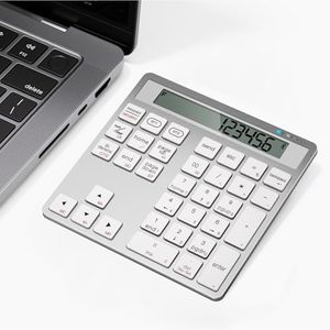 HoRiMe Number Pad for Laptop - Rechargeable Wireless Number Keypad 34 Keys with Dual Bluetooth, 2 in 1 Numeric Keypad Calculator with Display - Portable Slim Numpad for Windows, Mac, iMac, PC, Tablet