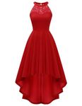 Bbonlinedress Women Red Formal Hi Lo Cocktail Dress Evening Prom Swing Plus Size Summer Dress Red 2XL