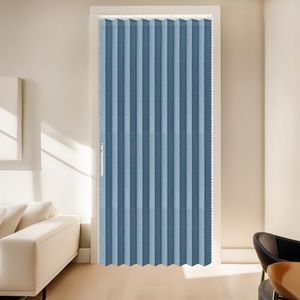 AJAZZ 100% Blackout Closet Door Curtain Privacy Sound Proof Curtains Suitable for Bedroom Living Room Doorway Curtain Sets (1 Pack, 44 W x 78 L, Blue+Rod)